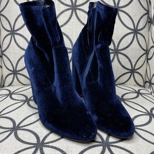 Steve Madden Blue Velvet Booties